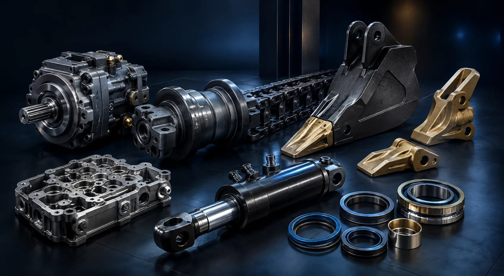 Heavy equipment hydraulic, undercarriage and wear components
